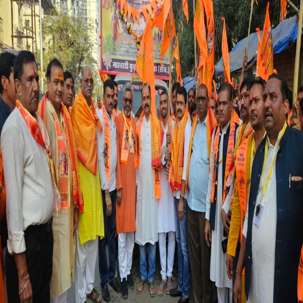 नालासोपारा में मारवाड़ी युवा सेवा संस्था ने निकाली शोभायात्रा, जय श्रीराम से गूंजा शहर