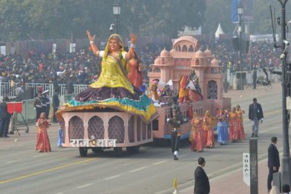 राजस्थान की झांकी गणतंत्र दिवस परेड के लिए तैयार