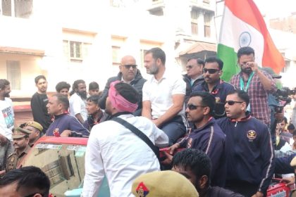 काशी पहुंची राहुल गांधी की न्याय यात्रा, कार्यकर्ताओं ने की अगवानी