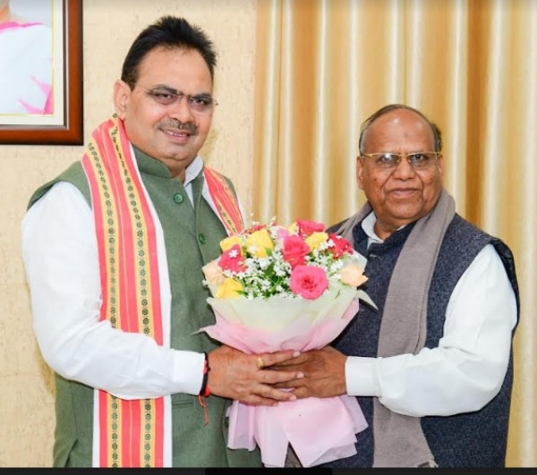 नव निर्वाचित राज्यसभा सदस्य चुन्नीलाल गरासिया ने मुख्यमंत्री भजनलाल से की मुलाकात