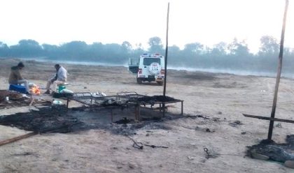 पंडेर में बजरी माफियाओं के हौसले बुलंद, पुलिस की अस्थाई चौकी को लगाई आग