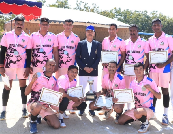 राज्य स्तरीय गृह रक्षा वॉलीबॉल प्रतियोगिता:उदयपुर संभाग ने जीता खिताब, जयपुर संभाग रहा उपविजेता
