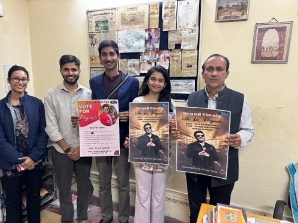 विश्वविद्यालय के छात्रों ने इंडियन आइडल के ग्रैंड फिनाले में पहुंचे पीयूष पवार के समर्थन में की वोटिंग की अपील