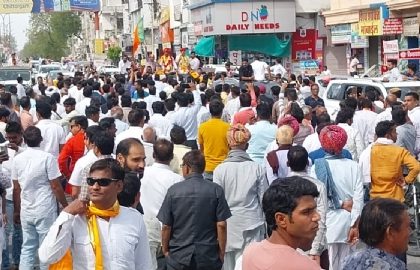 घर वापसी के बाद चित्तौड़ में हुआ भव्य स्वागत, आक्या बोले सीपी जोशी को जीताएंगे