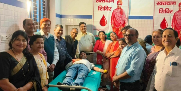 बाडी में रक्तदान शिविर में 36 यूनिट रक्त संग्रहण