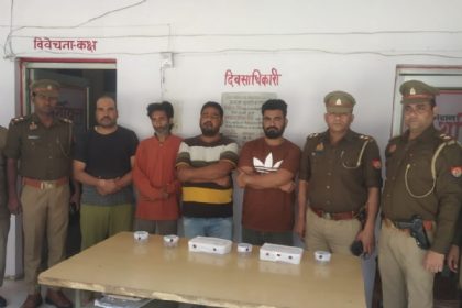 मुठभेड़ में चार बदमाश गिरफ्तार, दिन में रेकी कर रात में करते थे घटना