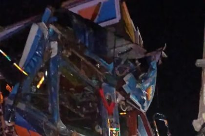 सड़क पर आए मवेशी को बचाने के चक्कर में पलटा ट्रोला, ड्राइवर की मौत